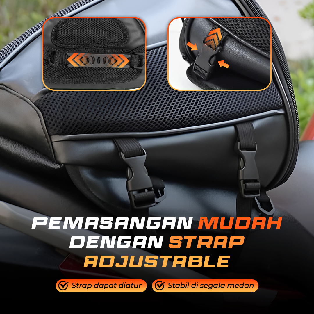 Tas Motor Touring Back Seat Tail Travel Storage Bag - 666789 Gambar produk Tas Motor Touring Back Seat Tail Travel Storage Bag - 666789