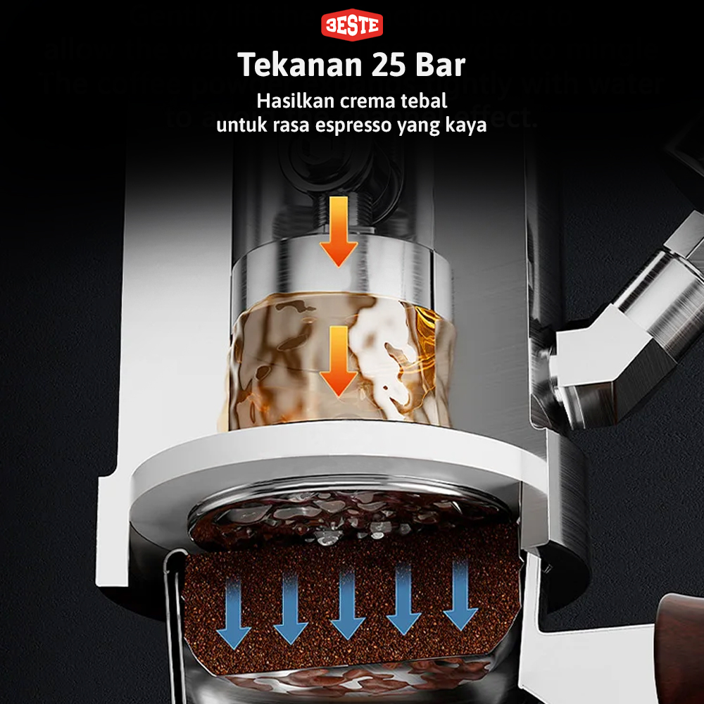 Trieste Mesin Kopi Espresso Manual Coffee Maker Hand Press 25 Bar - KX-HPEM-1 Gambar produk Trieste Mesin Kopi Espresso Manual Coffee Maker Hand Press 25 Bar - KX-HPEM-1
