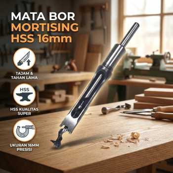 Gambar produk JUSTINLAU Mata Bor Putar Pahat Mortising Bobok Kayu HSS 16mm - FKB16