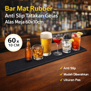 One Two Cups Bar Mat Rubber Anti Slip Tatakan Gelas Alas Meja - TY3