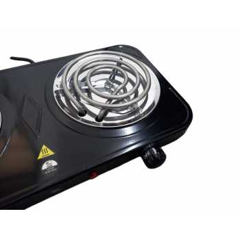Gambar produk TaffHOME Kompor Listrik 2 Tungku Portable Coil Hot Plate 2000W - WY-05C