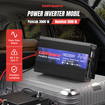 Taffware Power Inverter Mobil Pure Sine Wave DC 60V to AC 220V 3000W - NBQ3000W