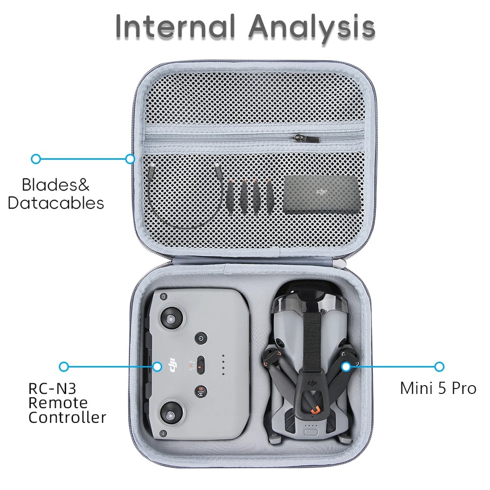 GiNiffe Tas Drone Hard Shell Protective Storage Bag DJI Mini 5 Pro - Z40 Gambar produk GiNiffe Tas Drone Hard Shell Protective Storage Bag DJI Mini 5 Pro - Z40