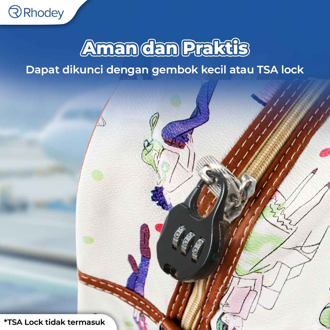 Rhodey RAIMIQI SEMOR Tas Jinjing Duffle Bag PU Leather Unisex 20 Inch Beautiful Pattern - CB001 Gambar produk Rhodey RAIMIQI SEMOR Tas Jinjing Duffle Bag PU Leather Unisex 20 Inch Beautiful Pattern - CB001