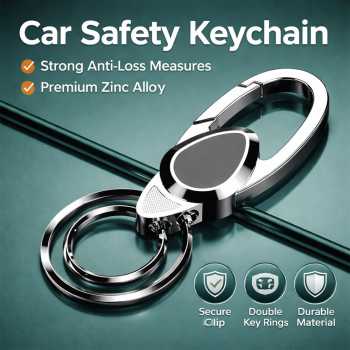 MEN-S Karabiner Gantungan Kunci Zinc Alloy Double Ring Carabiner - SN-27