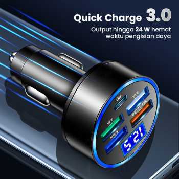 Gambar produk EOKING Car Charger Mobil Fast Charging PD QC 3.0 USB Type C Port - C9