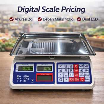Changxie Timbangan Buah Harga Digital Scale Pricing Dual LCD 40kg - 530