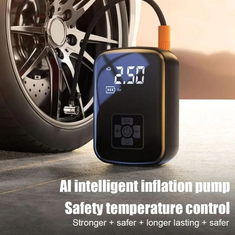 CENXINY Pompa Ban Elektrik Inflator Air Compressor Portable 2000mAh - WY-006 Gambar produk CENXINY Pompa Ban Elektrik Inflator Air Compressor Portable 2000mAh - WY-006