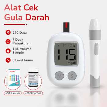 SPEAE Alat Cek Gula Darah Glucometer Kit 50 Test Strips - KH-200 - White