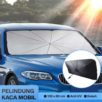 Gambar produk JSS Pelindung Kaca Depan Mobil Anti UV Foldable Car Sun Shade 130x80cm - JSS01