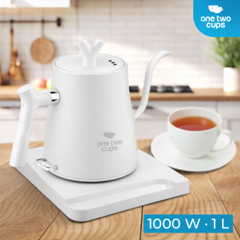 One Two Cups Teko Listrik Kopi Pemanas Air Leher Angsa 1000W 1L - HR-462