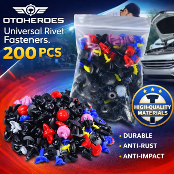 Gambar produk OTOHEROES Baut Rivet Mobil Universal Plastik 200 PCS - PE02
