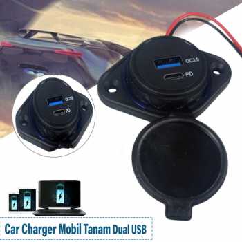VODOOL Car Charger Mobil Tanam Dual USB PD QC 3.0 Quick Charging 2.5 W - VD155