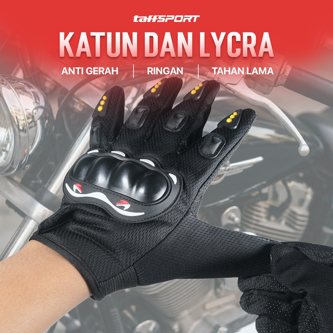 TaffSPORT Sarung Tangan Motor Touchscreen Anti Slip Protektor - MCS-02C Gambar produk TaffSPORT Sarung Tangan Motor Touchscreen Anti Slip Protektor - MCS-02C