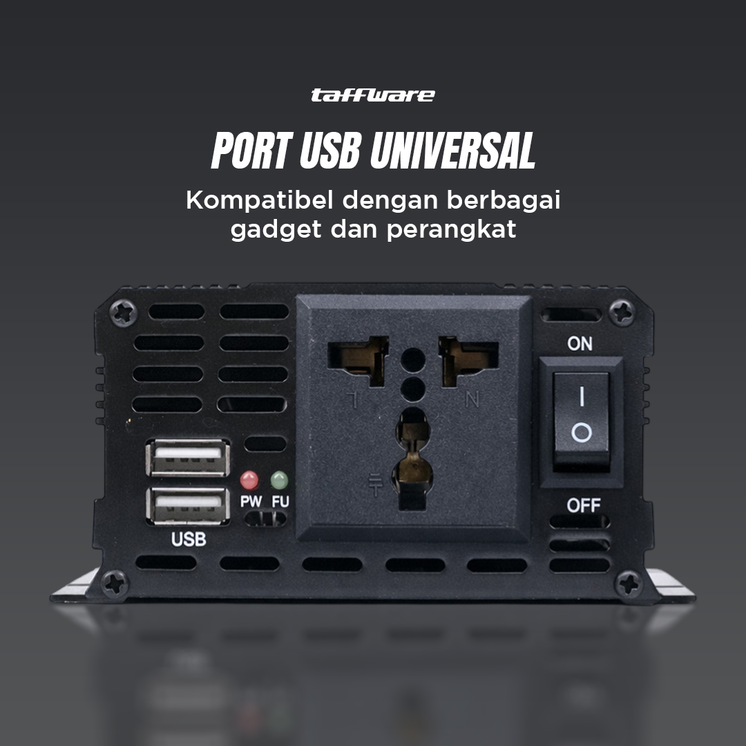 Taffware Power Inverter Mobil Modified Sine Wave DC12V to AC220V 3000W - 816A Gambar produk Taffware Power Inverter Mobil Modified Sine Wave DC12V to AC220V 3000W - 816A