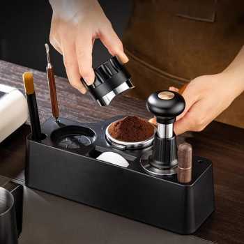 Gambar produk PUSEE Wadah Alat Kopi Portafilter Tamper Mat Storage Adjustable - BB-350