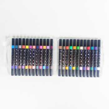 Gambar produk Kolorowy Spidol Warna Glitter Dual Tip Watercolor Set 48 Colors 24 PCS - 88635