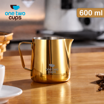 One Two Cups Milk Jug Cangkir Latte Art Espresso Stainless Steel 600ml - AA0052