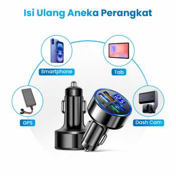 Gambar produk EOKING Car Charger Mobil Fast Charging PD QC 3.0 USB Type C Port - C9