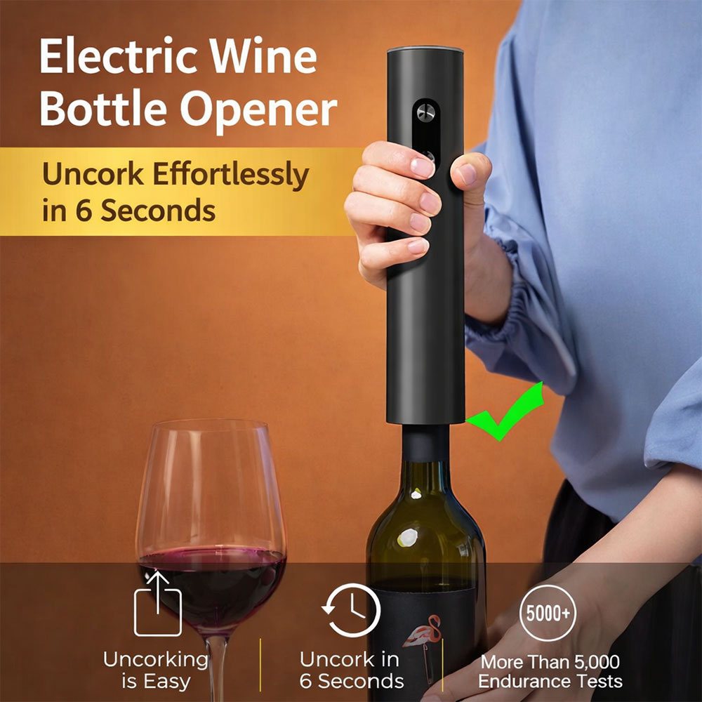 Gambar produk Secura Pembuka Tutup Botol Wine Elektrik Automatic Corkscrew Opener - S-410
