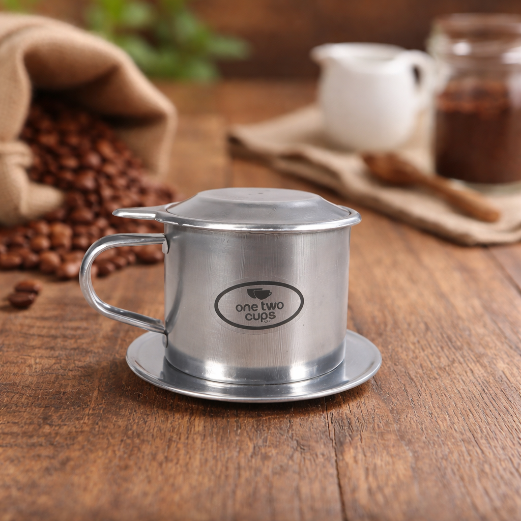 Gambar produk One Two Cups Vietnam Drip Coffee Filter Pot Saringan Kopi 124ml 7Q - LC1