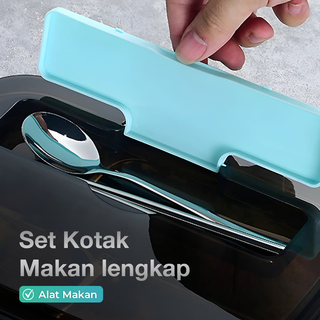 UPORS Kotak Makan Anti Tumpah Stainless Steel Lunch Box 3 Grid 1.3L - UP3 Gambar produk UPORS Kotak Makan Anti Tumpah Stainless Steel Lunch Box 3 Grid 1.3L - UP3