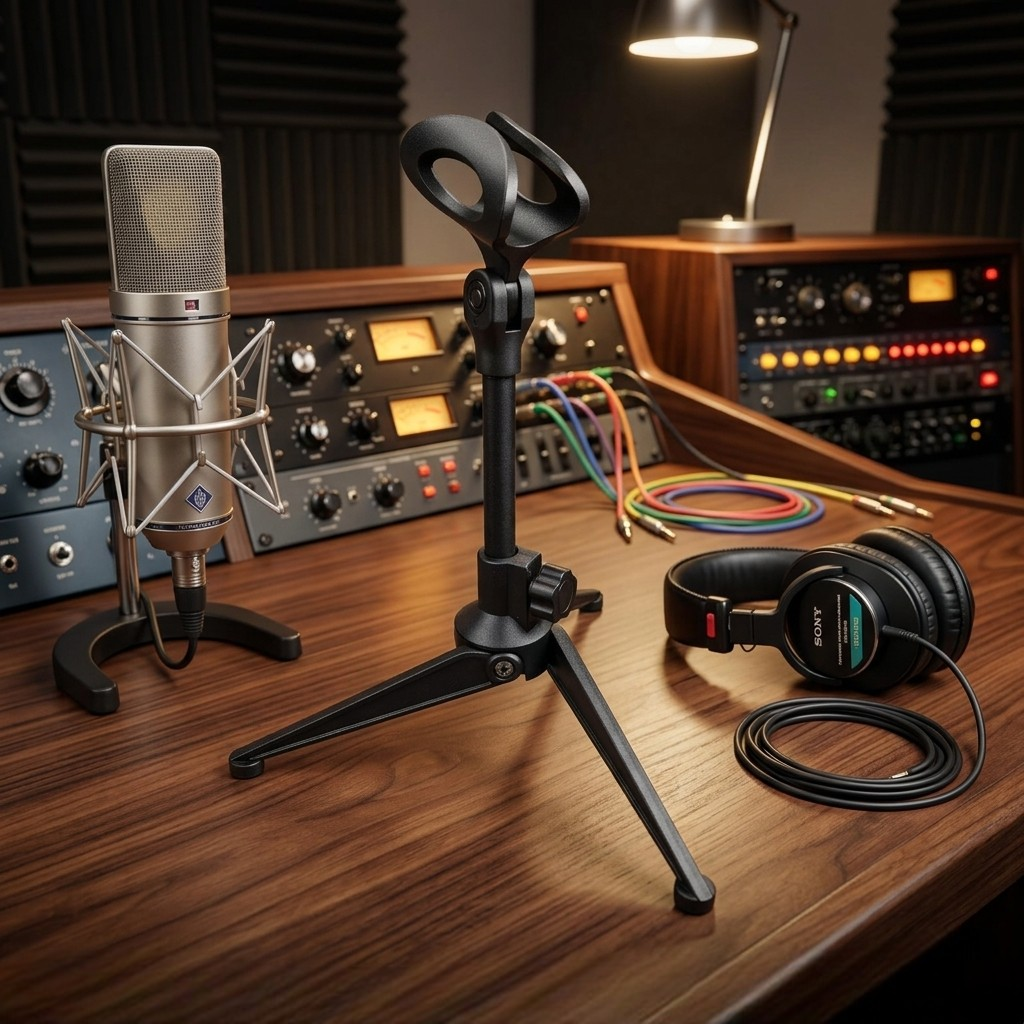 TaffSTUDIO Stand Mikrofon Desktop Microphone Holder Adjustable Height - BM-03 Gambar produk TaffSTUDIO Stand Mikrofon Desktop Microphone Holder Adjustable Height - BM-03