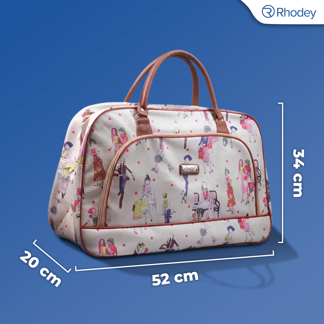 Rhodey RAIMIQI SEMOR Tas Jinjing Duffle Bag PU Leather Unisex 20 Inch Beautiful Pattern - CB001 Gambar produk Rhodey RAIMIQI SEMOR Tas Jinjing Duffle Bag PU Leather Unisex 20 Inch Beautiful Pattern - CB001