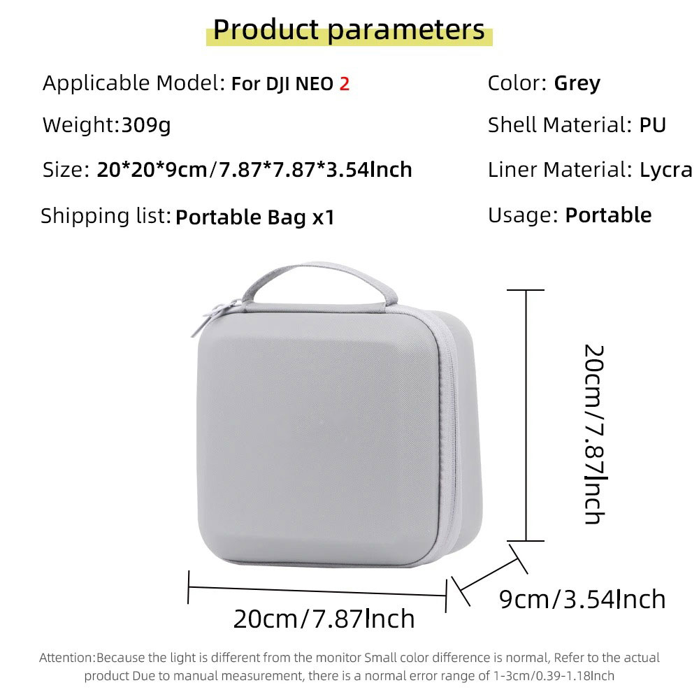 UAVA Tas Drone Waterproof PU Leather Storage Bag for DJI NEO 2 - UVN-220 Gambar produk UAVA Tas Drone Waterproof PU Leather Storage Bag for DJI NEO 2 - UVN-220