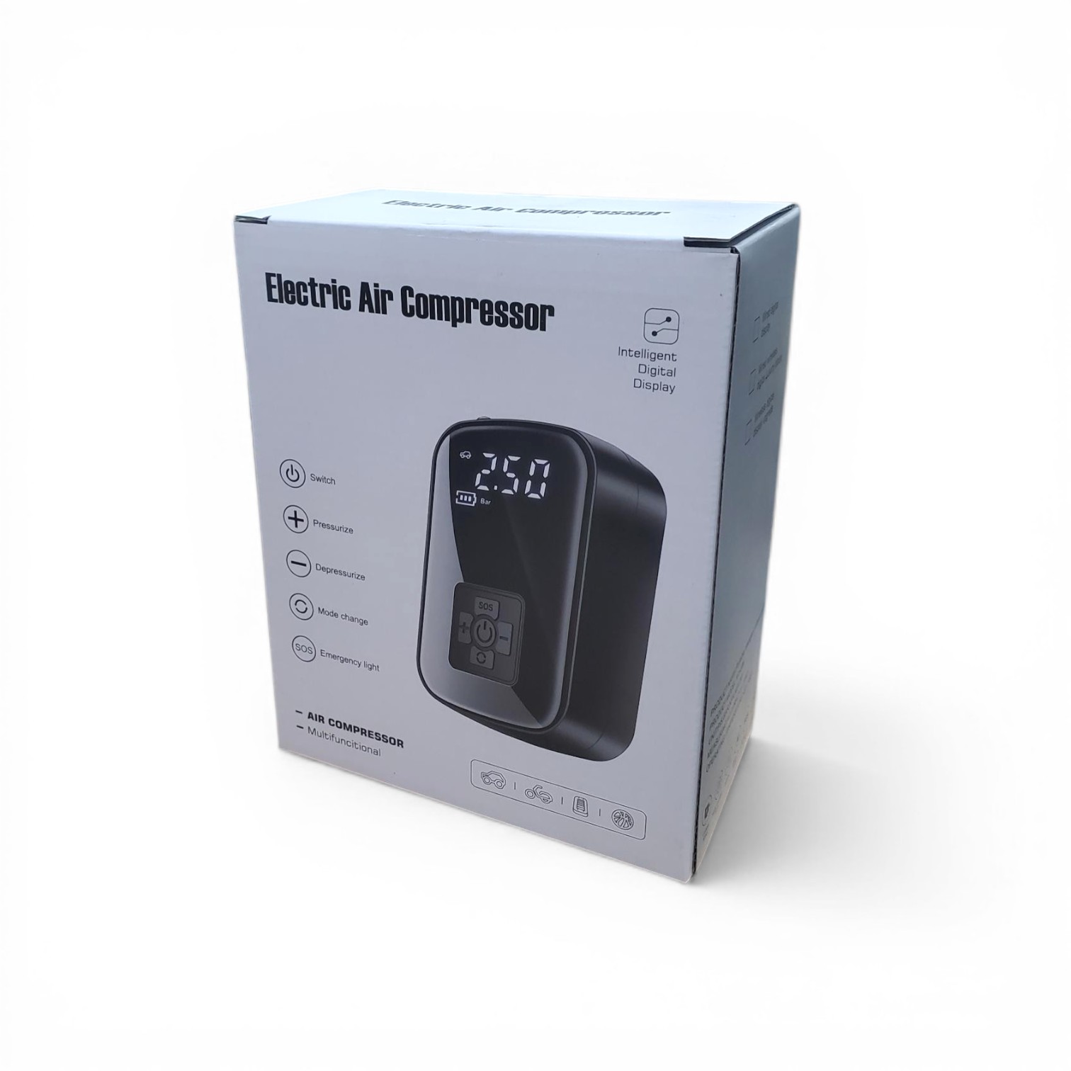 CENXINY Pompa Ban Elektrik Inflator Air Compressor Portable 2000mAh - WY-006 Gambar produk CENXINY Pompa Ban Elektrik Inflator Air Compressor Portable 2000mAh - WY-006