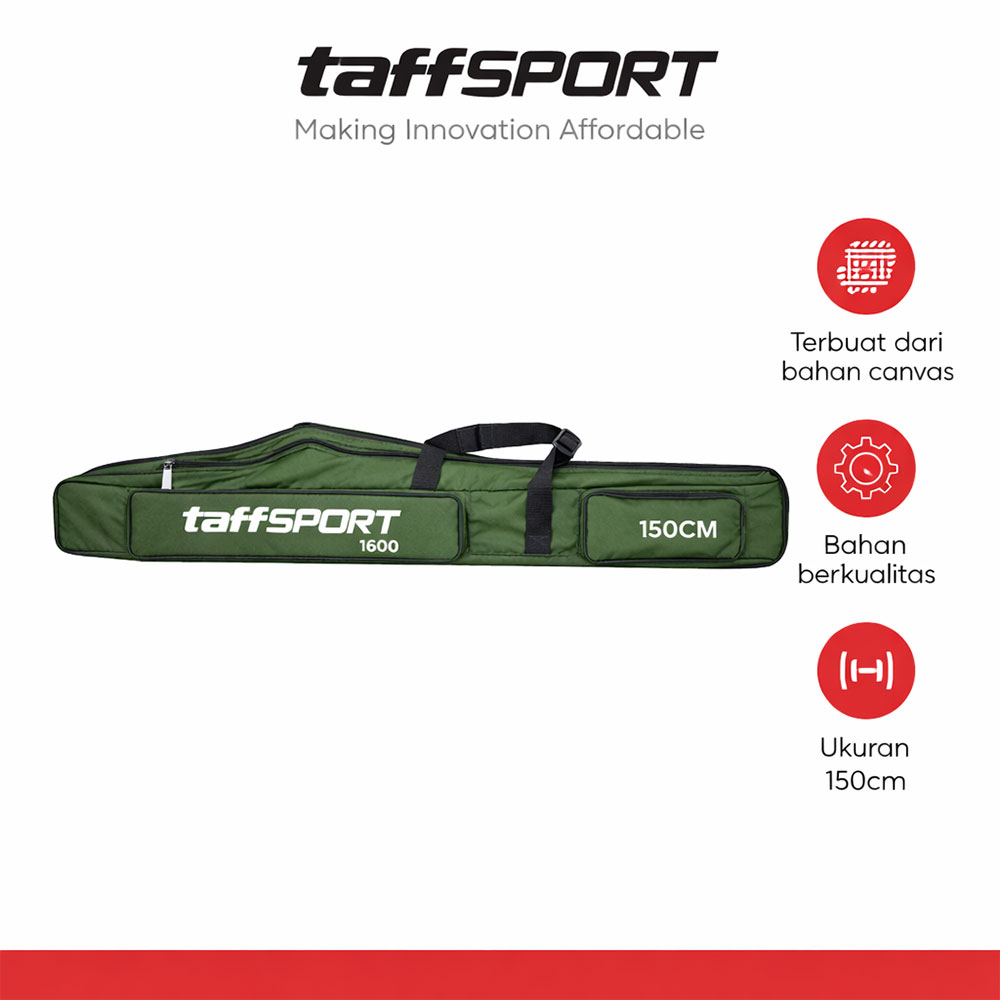 TaffSPORT Tas Pancing Joran Portable Fishing Bag 150cm - 1680D Gambar produk TaffSPORT Tas Pancing Joran Portable Fishing Bag 150cm - 1680D