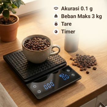 YUPY Timbangan Kopi Digital Timer Coffee Scale 3kg 0.1g - K09