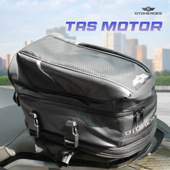 Gambar produk OTOHEROES Tas Motor Touring Back Seat Tail Storage Bag PU Leather - RR9014