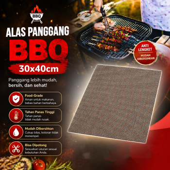 BLife Alas Panggang BBQ Grilling Mats Grid Shape 30x40cm - B30
