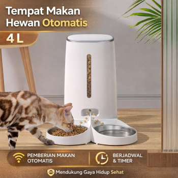 iPetmon Tuya Smart Tempat Makan Hewan Otomatis WIFI Food Dispenser 4L - PTM-101