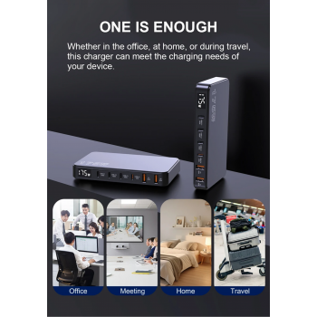 Gambar produk Taffware Charger USB Docking Station 6 Port Type C PD QC GaN 175W - BK-112D