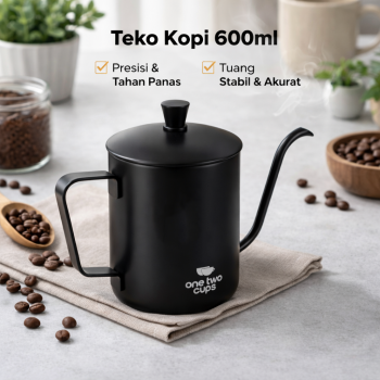 One Two Cups Teko Kopi Leher Angsa Gooseneck Pour Over Drip Kettle - HS-52