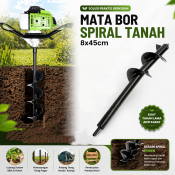 MPT Mata Bor Penggali Tanah Auger Spiral Drill Head Biopori - FG08