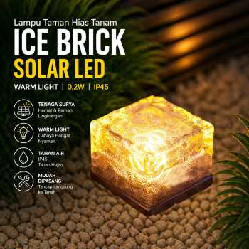DUTRIEUX Lampu Taman Hias Tanam Ice Brick Solar Water LED 0.2W IP45 - DT106