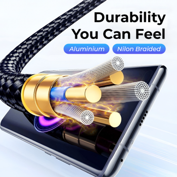 Gambar produk AUFU Kabel Data Type C to Type C Charger Braided Fast Charging 6A 66W 1M - KD66