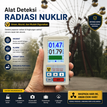 Myhtiger Alat Deteksi Radiasi Nuklir Geiger Counter Alarm Digital LCD - BR-6