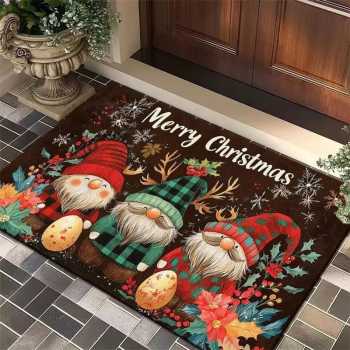 TaffHOME Keset Kamar Mandi Natal Bathroom Mat Absorbent Velvet 40x60cm - LA-80