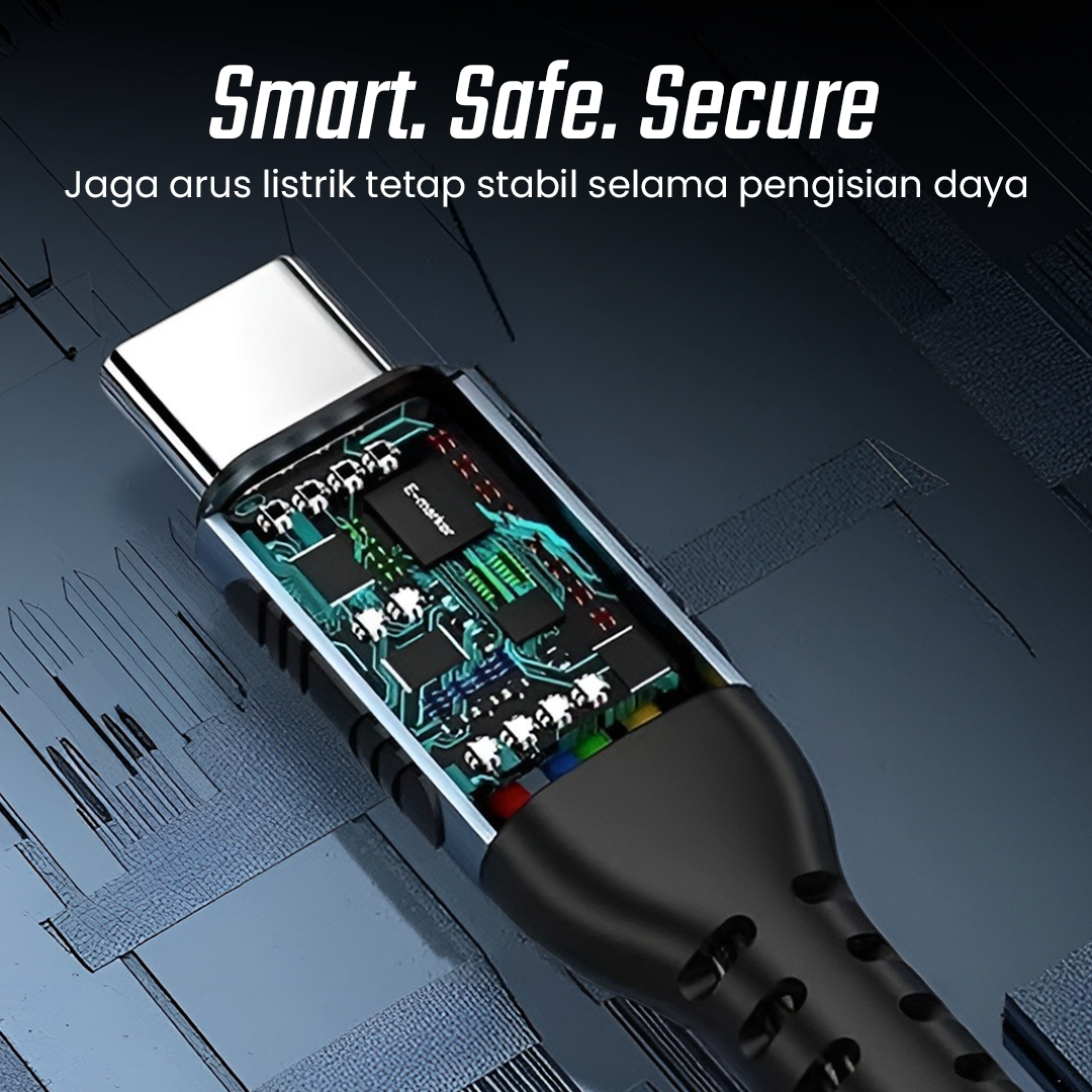 Gambar produk Januel Kabel Data USB Type C Multifungsi Fast Charging Braided 100W 2M - Jn54