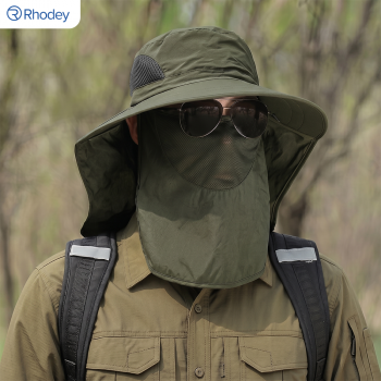 Rhodey Topi Rimba Outdoor Anti UV Waterproof Boonie Hat Nylon - YL-A10