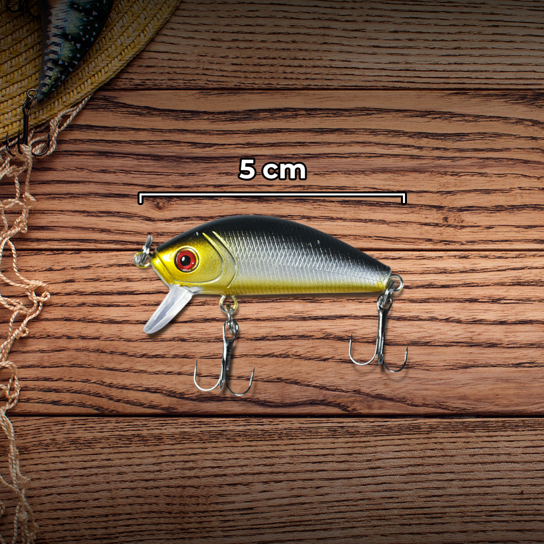 Weihe Umpan Pancing Ikan Mas Carp Crankbait Minnow Lure 50mm - LD07 Gambar produk Weihe Umpan Pancing Ikan Mas Carp Crankbait Minnow Lure 50mm - LD07