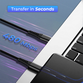 Gambar produk AUFU Kabel Data Type C to Type C Charger Braided Fast Charging 6A 66W 1M - KD66