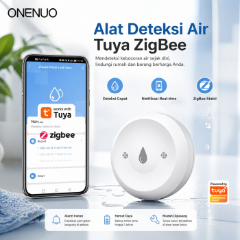 ONENUO Alat Deteksi Air Tuya ZigBee Smart Water Sensor Leak Detector - ZG-22Z