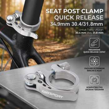 TaffSPORT Kunci Sadel Sepeda Quick Release Seat Post Clamp 34.9mm - RC-237