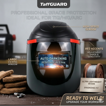 TaffGUARD Helm Las Automatic Variable Light Welding Mask Cap Shield - MZ300