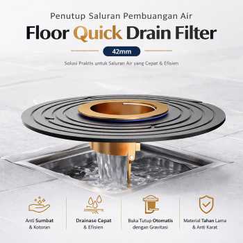 Homedec Penutup Saluran Pembuangan Air Floor Quick Drain Filter 42mm - HDC-110